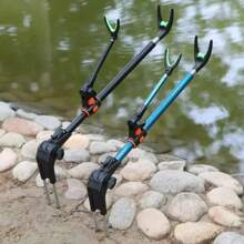 Thickened Telescopic Fishing Rod Bracket Fishing Rod Dual Purpose Bracket Fishing Rod Holder 1.7M/2.1M/2.4M New Stainless Steel