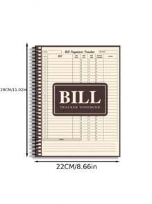 Spiral-Bound Bill Organizer Notebook - Adult Monthly Expense Tracker And Budget Planner, With Payment Checklist, English Version - Bill Notebook - View 6
