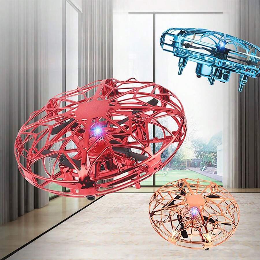 Flying Drone Toy With LED Light Magic Fly Boomerang Spinner Rechargeable - Smart Gyroscope, Induction Flight, Fun Toy For The Whole Family, Gifts For Kids, Three Kings' Day Gifts, Christmas Gifts, Birthday Gifts - 彩色 - 查看 1