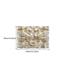 1pc Elegant Swan & Floral Pattern Tablecloth, Easy To Clean Fabric, Suitable For Kitchen Dining, Buffet Table, Holiday Dinner, Party, Banquet, Restaurant, Wedding And Home Decor - Perfect For Any Occasion - Multicolor - View 8