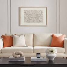 1pc Boho Style Solid Color Tasseled Throw Pillow Cover, Suitable For Sofa And Bed - Orange - View 8