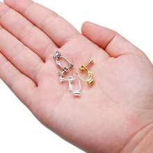 KMEOSCH 4/8 Pieces Clip-On Earrings Converter Components With Post For Non-Pierced Ears With Comfort Earring Pads DIY Earring Findings