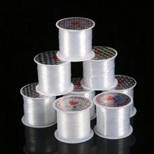 1pc/6pcs Carretel Elástico Alto Transparente – Cordão Forte e Elástico para Contas e Fabricação de Joias DIY – Passe Contas, Cristais ou Argila Nesta Corda de Nylon para Criar uma Pulseira Colar Tornozeleira Anel