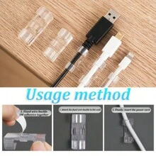 Self-Adhesive Cord Non-Marking Clips, No Damage Cable Wire Organizer Clamp For Desktop, Car Charging Cable Management - Multicolor - View 6