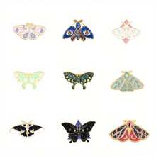 50/30/20/10 件随机混合珐琅胸针散装套装，翻领徽章，卡通植物珐琅别针套装，趣味纽扣别针饰品，适用于背包、衣服、帽子、夹克装饰礼物（颜色/图案随机） - 圖案 - 查看 4