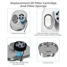 Cat Water Fountain Stainless Steel 3.2L/108oz Capacity, Automatic Pet Water Dispenser With Quiet Pump, And Dishwasher Safe Design For Cats, Dogs