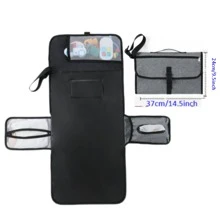 Alfombra portátil para cambiar pañales de bebé, almohadilla de cambio de pañales de viaje desmontable con bolsillo para toallitas, regalo para baby shower, recién nacidos niños y niñas