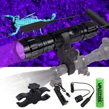 501B Bright LED Flashlight - Purple Light Mode, Black Light UV Light, 350 Yard Range, Rechargeable Lithium Battery, Suitable For Night Hunting, Camping, Fishing, Emergency Lighting - Purple - View 1
