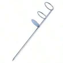 Soporte de caña de pescar de doble anillo de 30/40 cm, soporte de caña de pescar de un solo tenedor, herramientas de pesca para exteriores - Negro - Ver 2