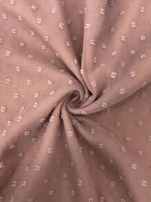 New Fashion Lace-Up Long Sleeve Dress For Women, Elegant Casual Daily Muslim Dress, New Year Dress - Pink - View 5