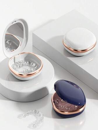 1pc Portable Mouth Guard Case, Soaking Box, Retainer Storage Container, Orthodontic Appliance Holder