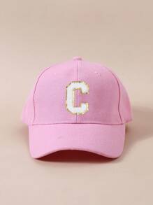 1 件儿童字母棒球帽，时尚，适合日常和学校使用 - 粉色 - 查看 27