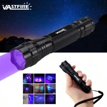 501B Bright LED Flashlight - Purple Light Mode, Black Light UV Light, 350 Yard Range, Rechargeable Lithium Battery, Suitable For Night Hunting, Camping, Fishing, Emergency Lighting - Purple - View 4