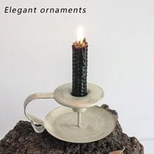 Vintage Rustic Small Iron Candle Holder, Tea Cup Shaped, Suitable For Aromatherapy Candle, Wedding Decor, Living Room And Bedroom, Luxury Decoration