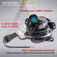 1 Par de 4 pulgadas de luz antiniebla soporte de montaje de luces de automóviles,2 Faros Antiniebla Led De 4 Pulgadas Para,Bombilla de faro. - Negro - Ver 6