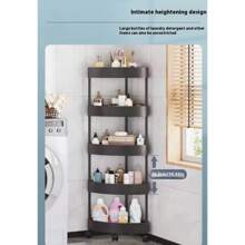 Bathroom Movable Triangle Shelf Organizer, Bathroom Floor Standing Multi-Tier Storage Rack, Kitchen Corner Storage Rack Home Bathroom Decor Bathroom Organizer