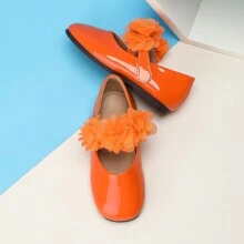 2025 Mode Blumen Dekor Klett flache Schuhe für Mädchen, geeignet für Frühling/Sommer