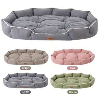 1 件狗/猫床，适合小型/中型/大型犬，四季皆宜，防刮防咬，可机洗/手洗，面料柔软舒适，防水防滑，宠物睡垫（参考详细图片中的尺码表）