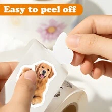 500 张金毛猎犬贴纸卷美学乙烯基贴纸高品质贴纸贴花剪贴簿、日记、笔记本电脑、保险杠、滑板、水瓶、电脑、手机贴纸可以为您的生活带来很多乐趣，是成人和儿童的完美礼物 - 彩色 - 查看 4