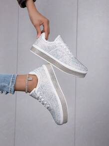 2024 New Thick Sole Non-Slip Casual Walking Outdoor Running Sports Shoes - White - View 2