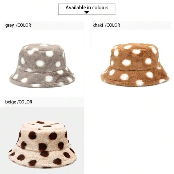 Un cappello lavorato a maglia casual e carino, adatto per uscite, shopping e moda da strada delle donne, semplice e versatile, cappello da secchio altamente attraente, con un piccolo ciuffo morbido, caldo e spesso