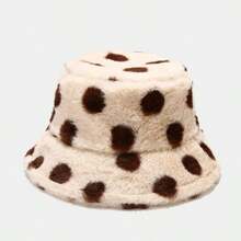 A Casual And Cute Knitted Hat, A Women's Outing, Shopping, Street Fashion, Simple And Versatile Bucket Hat, Highly Attractive, Small Fluffy Face, Warm And Thickened Basin Hat - A - View 6