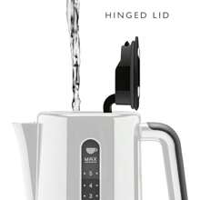 Dualit Studio Kettle | 1.5L 2.4KW Jug Kettle In White With Polished Trim | Dual Measuring Windows | Fast Boiling  Kettle | Patented Sure Pour Technology - White/Grey-1.5Litres - View 3