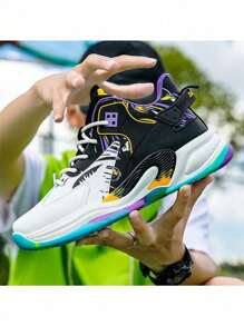 Zapatillas deportivas negras, blancas y rojas, zapatillas deportivas de vibrante diseño multicolor, zapatillas deportivas de moda para hombre, zapatillas deportivas de diseño futurista, zapatillas deportivas blancas y negras con detalles rojos, zapatillas deportivas de moda con estilo, zapatillas de baloncesto y deportivas, zapatillas de tenis de diseño único y con estilo, zapatillas de tenis ligeras para uso diario y deportivo, zapatillas deportivas duraderas y cómodas, zapatillas de tenis transpirables para exterior, zapatillas de tenis para hombre joven, zapatillas deportivas de moda urbana, casual zapatillas deportivas, zapatillas de estilo deportivo urbano. - Azul Marino - Ver 3