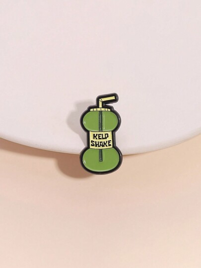 1pc Cartoon "KELP SHAKE" Brooch, Clothes Bag Hat Decorative Pin, Gift For Friends