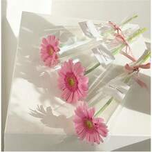 40 piezas de papel de cristal transparente, película fina de OPP, material de embalaje protector de flores a prueba de agua para ramos