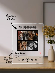 1 pièce Plaque personnalisée Spotify, plaque d'image de couple personnalisée, cadre photo personnalisé, plaque de musique de chanson de couple personnalisée, cadre photo décoratif personnalisé pour la maison, plaque de couverture d'album, cadeaux uniques pour les femmes, cadeaux romantiques d'art musical, cadeau d'anniversaire, cadeau de la Saint-Valentin, cadeau d'anniversaire, cadeau de mariage, cadeau de fête des mères, cadeau de fête des pères, cadeau pour la meilleure amie, meilleur cadeau pour maman/papa, cadeau pour elle/lui, meilleur cadeau pour le petit ami, Saint-Valentin, décoration de Saint-Valentin Haute qualité, personnalisé, unique Cadeaux idéaux pour elle petit ami, petite amie pour les anniversaires, pour la Saint-Valentin, pour la fête des mères, pour les anniversaires, pour la fête des enfants, pour la fête des pères, pour la remise des diplômes, pour les mariages, pour le pendaison de crémaillère Salon, maison