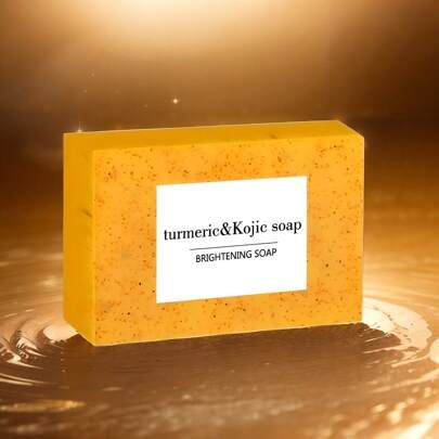 Julystar Turmeric Soap 100g Refreshing Oil-Control Facial Cleansing And Bathing Soap, Deep Cleansing With Abundant Foam, Essential Oil Soap Handmade Soap