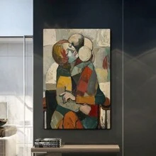Room Decor Abstract Figures Rolled Canvas Art Print,  Creative Wall Decor, Cloth Material, Modern Artwork, With A01765 For Home And Office, Ideal Gift For Family Members