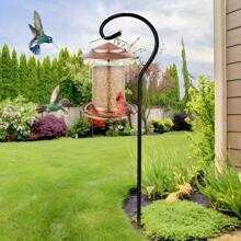 8 Pack 32-Inch Heavy-Duty Black Metal Shepherd's Hook Plant Hanger - Ideal For Hanging Solar Lanterns, Flower Baskets, Jars, Christmas Lights, And Wedding Decor - Durable, Rust-Resistant, And Easy To Install - 8件 - 查看 6