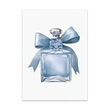 1pc Balloon Puppy Wall Art Blue Butterfly Canvas Painting Picture Bowknot Fashion Perfume Poster Girl BedRoom Decoration No Framed