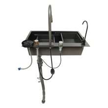 kangten Évier de cuisine en acier inoxydable, ensemble d'évier à cascade, évier intégré avec robinet et planche à découper