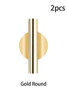 Wall Vase,Creative Iron Flower Vessel,Scandinavian Style Gold Wall Flower Vase,Living Room,No-Punch Wall Decoration,Entrance Wall Flower Arrangement Cylinder,Metal Flower Vase,Faux Plants Hanging Planter,Fake Flower Indoor Decoration Vase Gifts Birthday Graduation Home Decor Room Decor Glass Vase