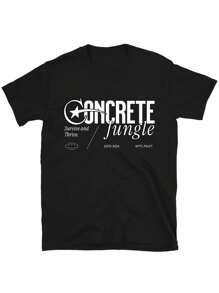 Oversized Style For Women, Concrete Jungle T Shirt, Funny Graphic Shirt, Fashion Urban City Streetwear, Loose Type Shirt For Women, Perfect For Holiday Parties Or Gift Giving, Soft And Comfortable