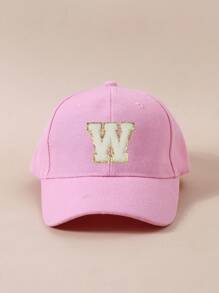 1 件儿童字母棒球帽，时尚，适合日常和学校使用 - 粉色 - 查看 25