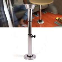 Table Pedestal Telescopic Furniture Leg For RV Caravan Boat Height Adjustable - Silver - View 1