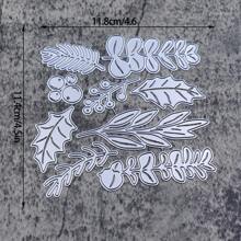 1pc Winter Leaves Christmas Dress Up Metal Cutting Dies For DIY Scrapbooking Decorative Embossing Handicraft Die Cutting Template, DIY Leaf Die Cuts - Silver - View 8