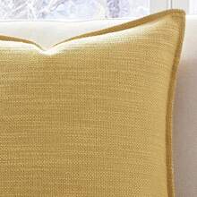 1 pièce Housse de coussin minimaliste de couleur unie pour canapé ou chevet à la maison - Jaune citron - Voir 5