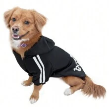 1 pieza Sudadera con capucha para mascotas, adecuada para perros y gatos pequeños, medianos y grandes - Negro - Ver 13