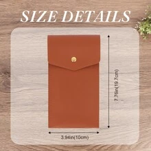 1 pieza Estuche de piel personalizado con nombre hecho a mano, bolsa de almacenamiento multifuncional personalizada, bolsa para pinceles de maquillaje, estuche para lápices, útiles escolares - Multicolor - Ver 7