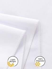 6/10/12/24/50pcs White Cloth Napkins, Size 14*14/17*17/20*20 Inches, Washable, 100% Polyester Fabric, Hemmed, Suitable For Hotels, Restaurants, Parties, Weddings And More Occasions.