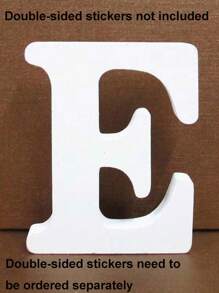 1/26pcs 3.14in White Uppercase English Letter Decor, DIY Craft, Wooden Home Wedding Decoration, Photography Prop, Valentine's Day & Christmas Decoration