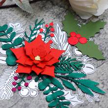 1pc Winter Leaves Christmas Dress Up Metal Cutting Dies For DIY Scrapbooking Decorative Embossing Handicraft Die Cutting Template, DIY Leaf Die Cuts - Silver - View 6