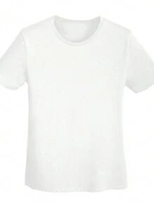 GOD Camiseta de manga corta con estampado de un solo lado para mujer, cuello redondo, moda de verano, camisetas básicas sólidas, camisetas casuales de verano