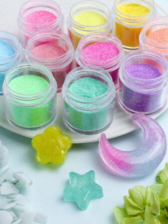 10 Bottles Shiny Iridescent Resin Glitter Filling Material, Sparkly Epoxy Resin Pigment Powder, For DIY Crafts, Jewellery, Epoxy Resin Shaker Filler
