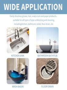 Toilet, Sink And Kitchen Drain Clog Removal And Cleaning Solution